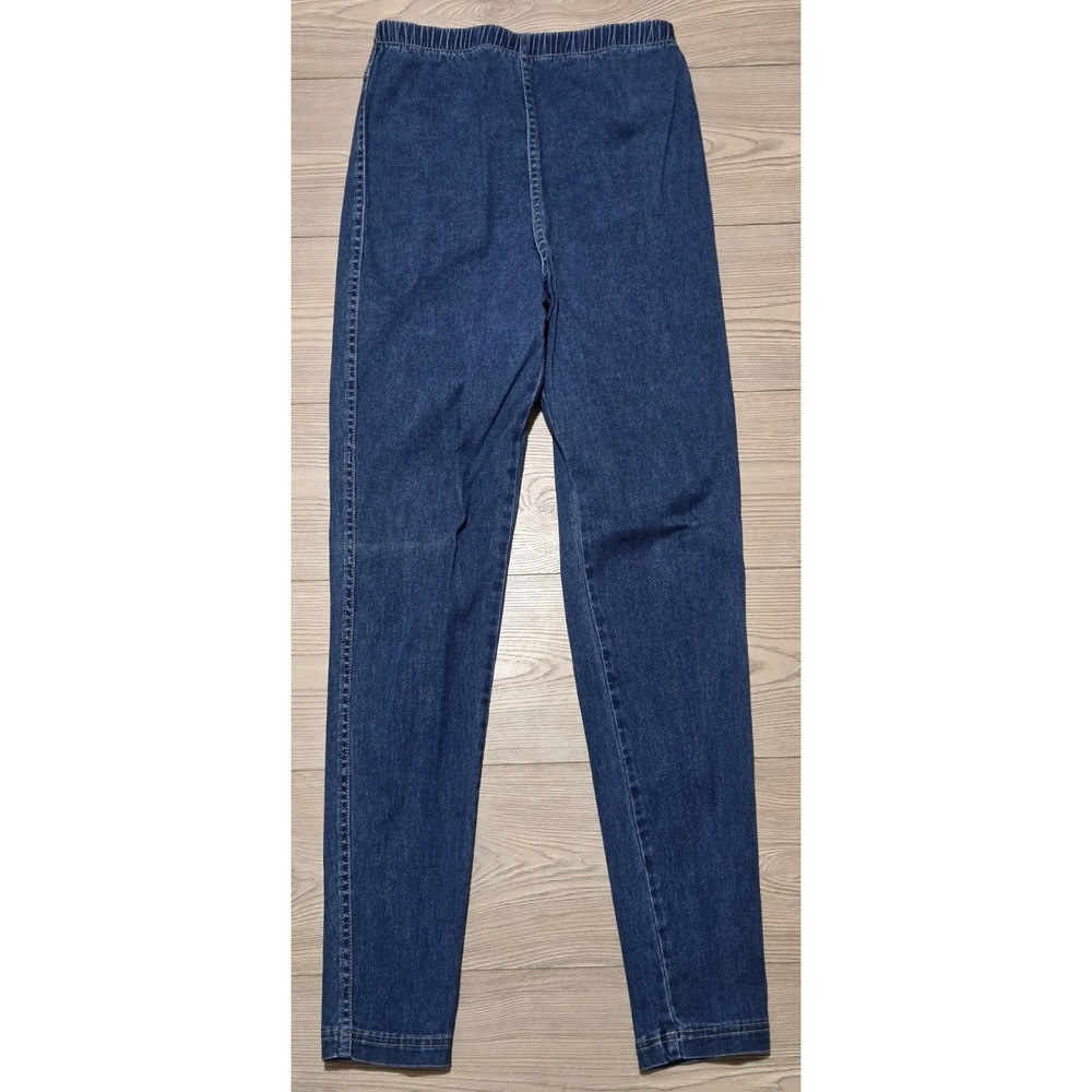 Vtg‎ Forenza Pull Up Pants Womens Sz Medium Dark Blue 25x30 Elastic Waist 80s